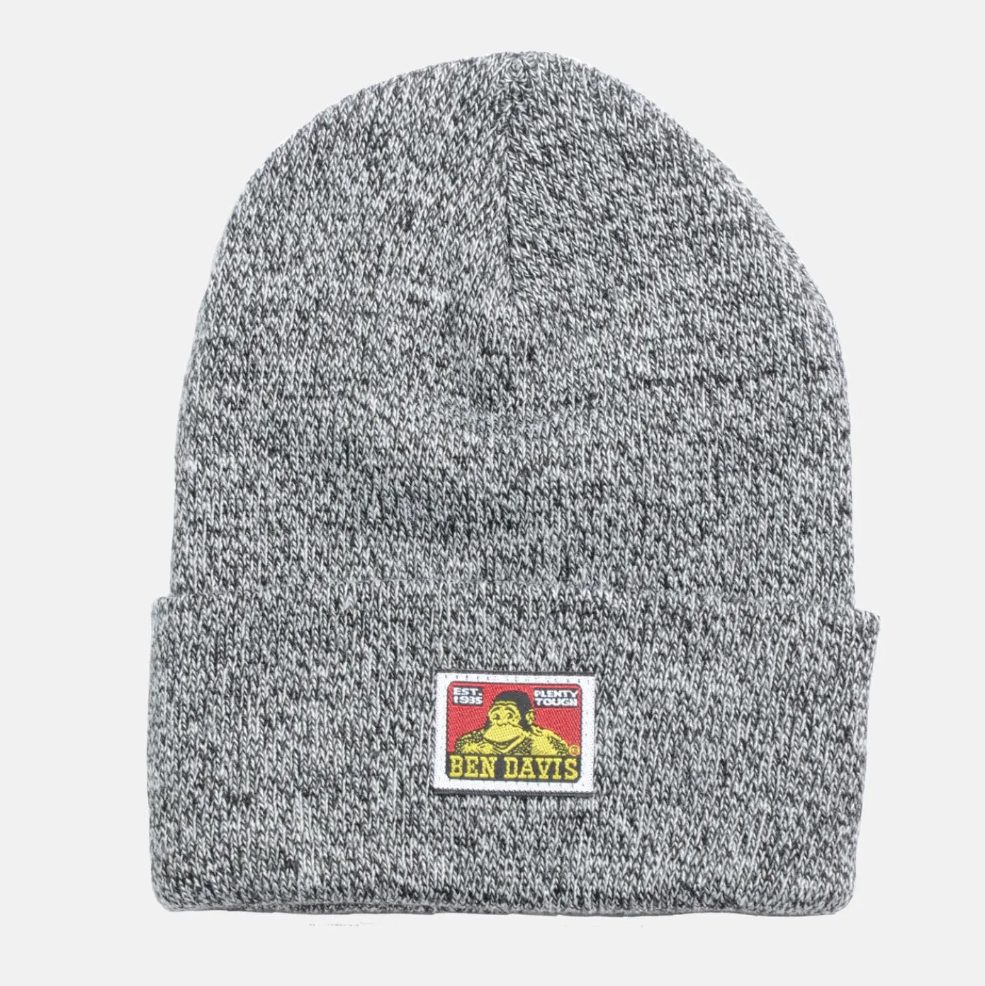 Cuffed Knit Beanie - Marled Black